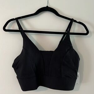 Old navy power soft sports bra black size large NWT